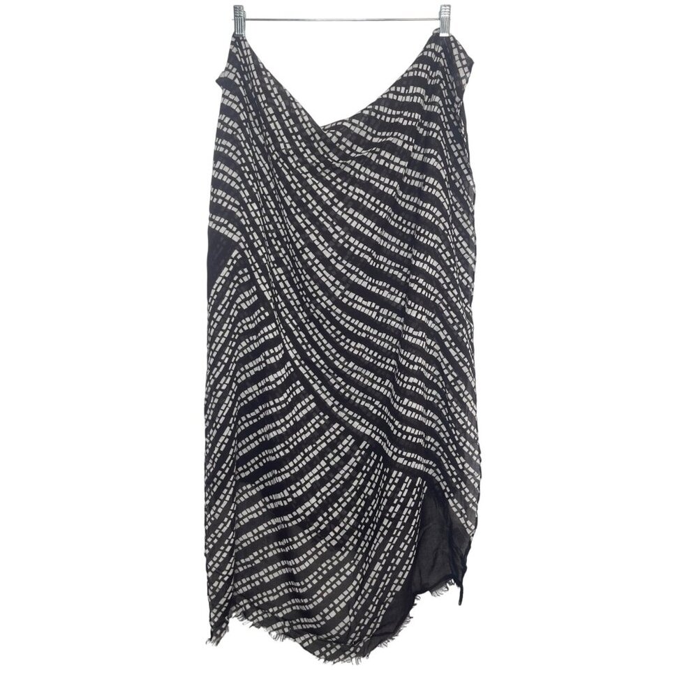 Vera Bradley Soft Fringe Scarf Rain Forest Stripes Brown White New